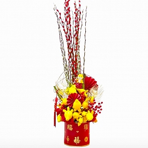 COR33 五袋同堂銀柳賀年福筒